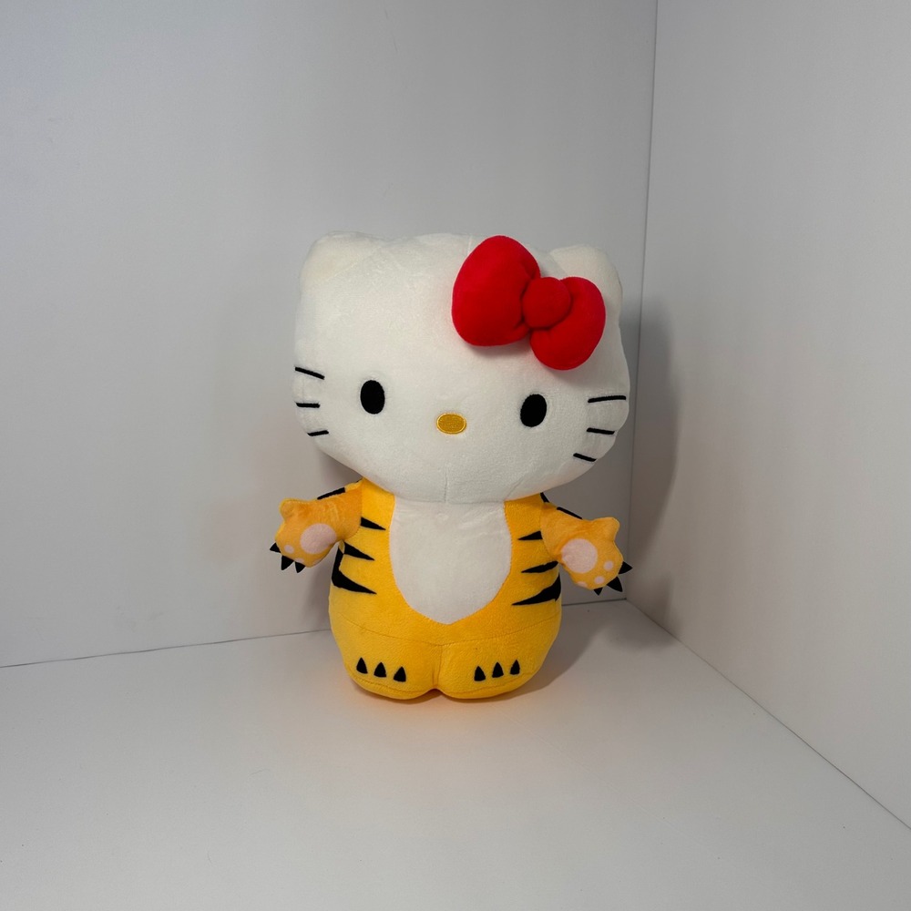 Hello Kitty Kidrobot Tiger Plush 12 inch‎ Sanrio Yellow Black Stripe 2021 Mascot